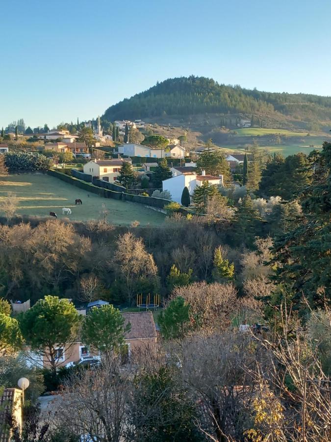 Gite La Chaumette Appartement Turquoise Villeneuve-de-Berg Eksteriør bilde